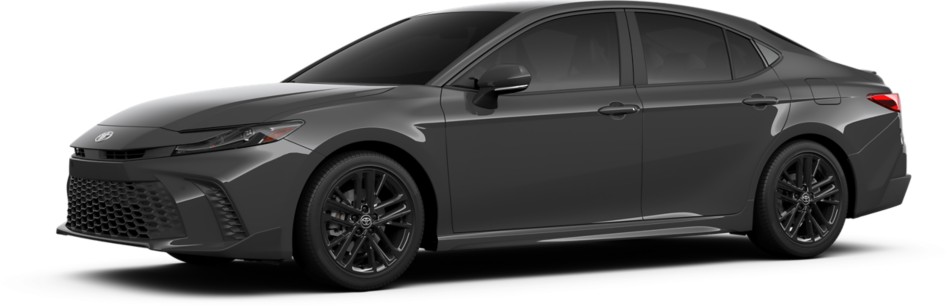 Toyota official 2026 Camry SE exterior illustration, front three-quarter view