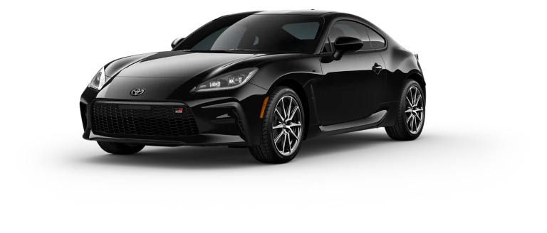 Toyota manufacturer exterior illustration of a black 2026 GR86