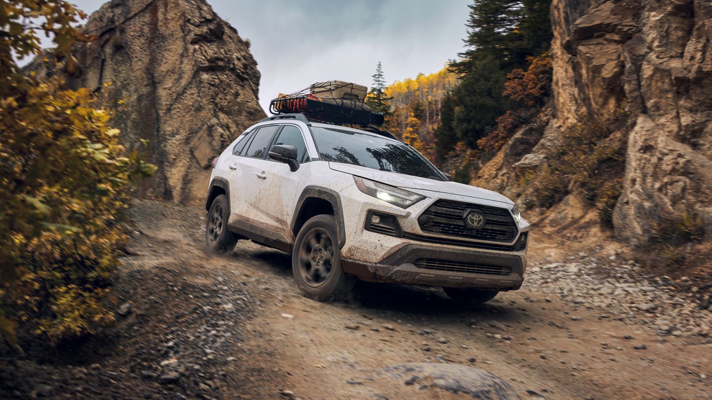 TRD Off-Road shown in Ice Cap with Advanced Technology Package. Vehicle shown with some accessories not available from Toyota. Prototype shown with options.