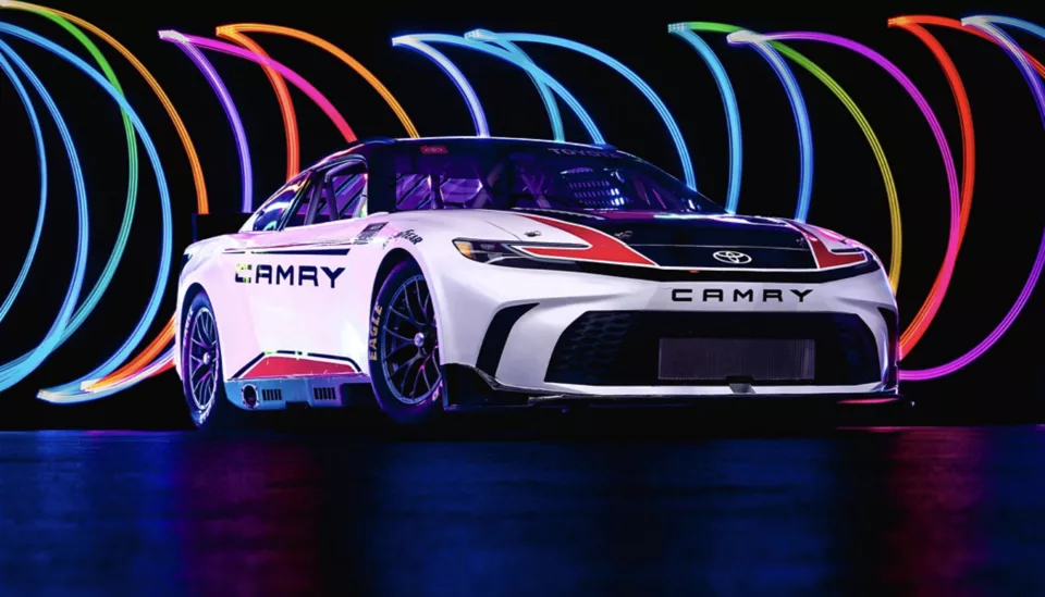 toyota unveils camry xse race car for 2024 nascar cup series season