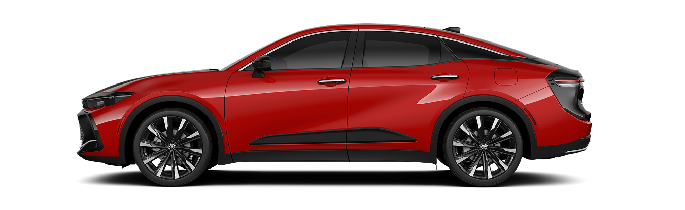 2025 Toyota Crown Platinum shown in Supersonic Red with Black bi-tone