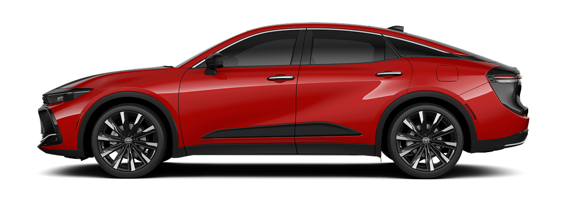 2025 Toyota Crown Platinum shown in Supersonic Red with Black bi-tone