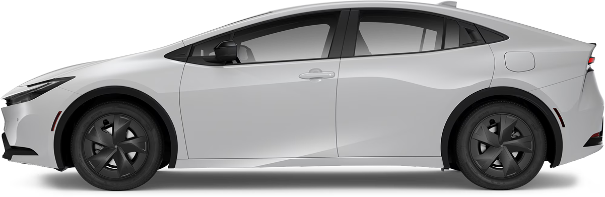 2026 Prius LE AWD shown in Wind Chill Pearl.