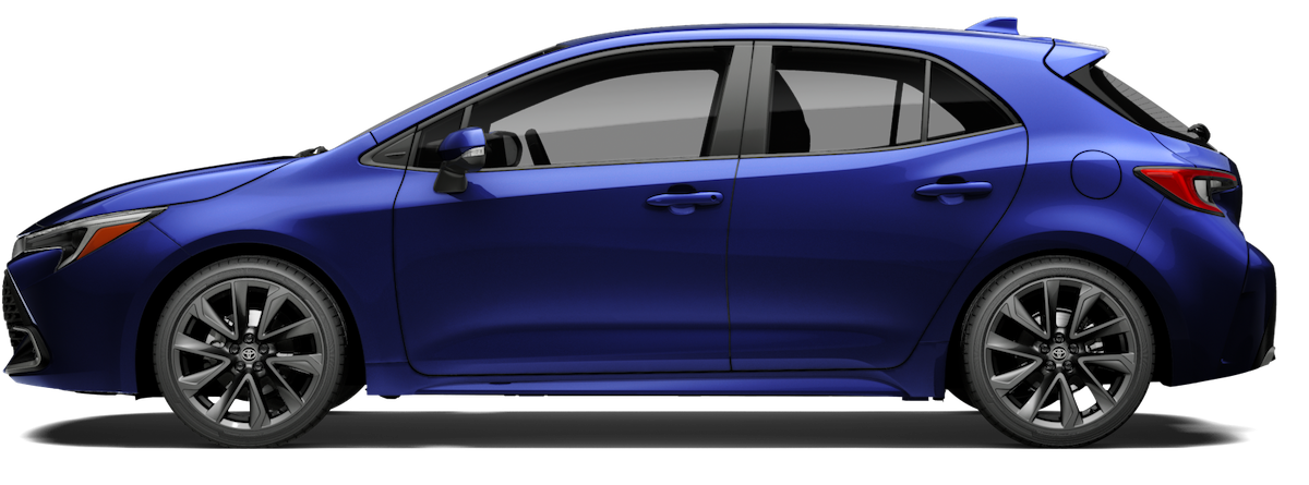 2023 Corolla Hatchback XSE shown in Blue Crush Metallic.