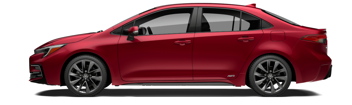 Corolla Hybrid SE 2023 en color Ruby Flare Pearl