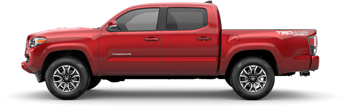 2023 Tacoma shown in Barcelona Red Metallic