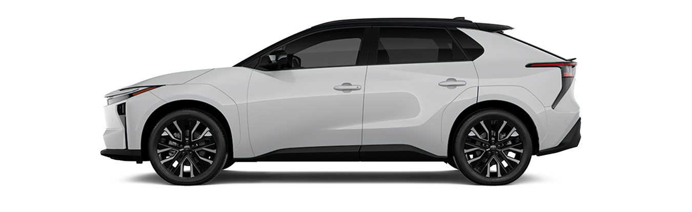 2026 bZ shown in Wind Chill Pearl with Midnight Black Metallic roof
