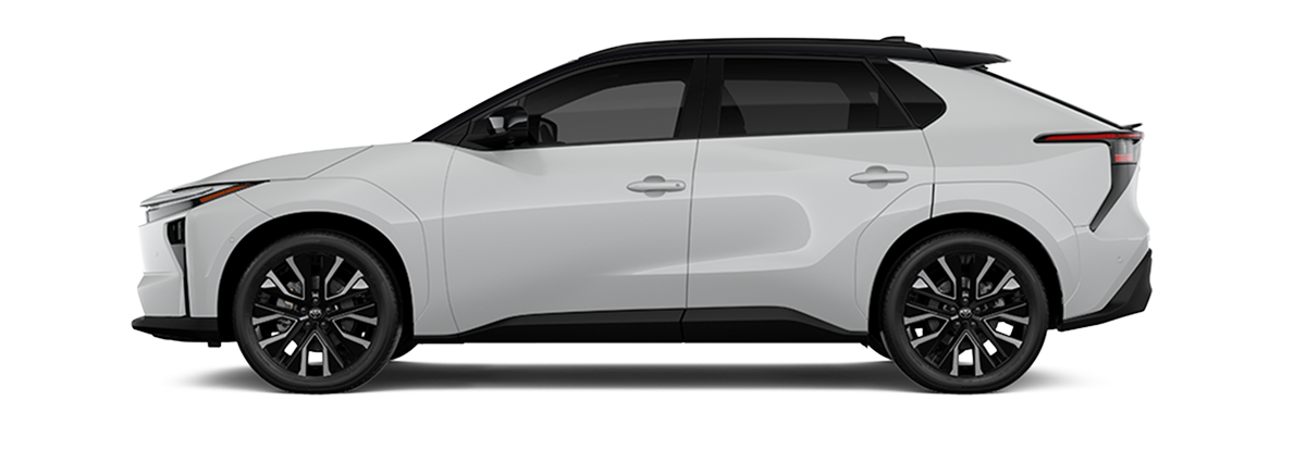 2026 bZ shown in Wind Chill Pearl with Midnight Black Metallic roof