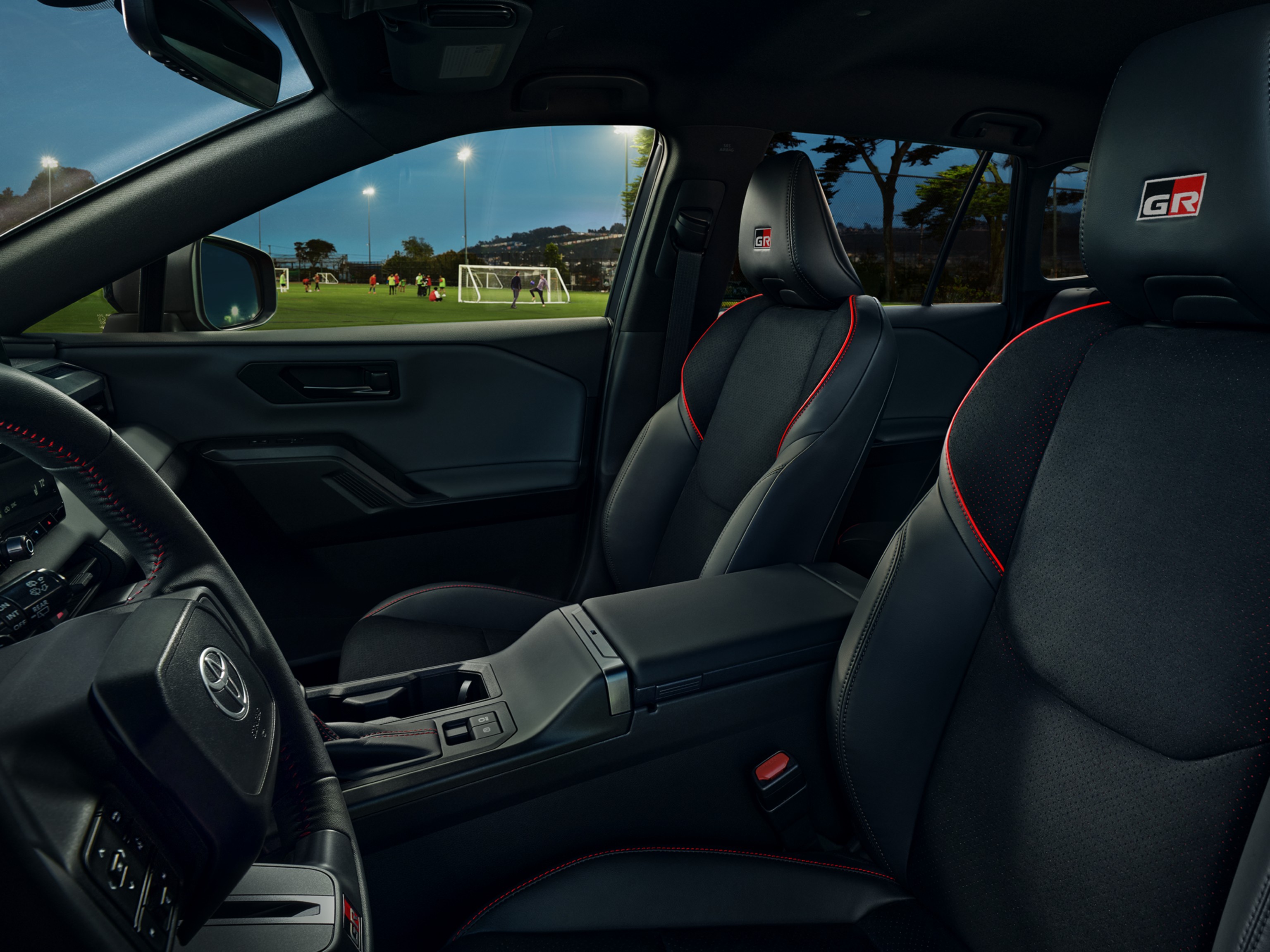 RAV4 hybrid red and black GR interior option