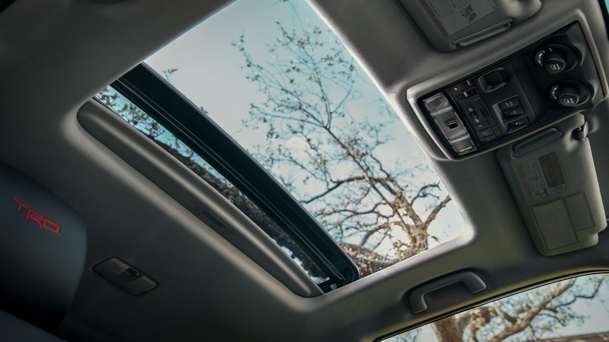the sun roof of an suv 