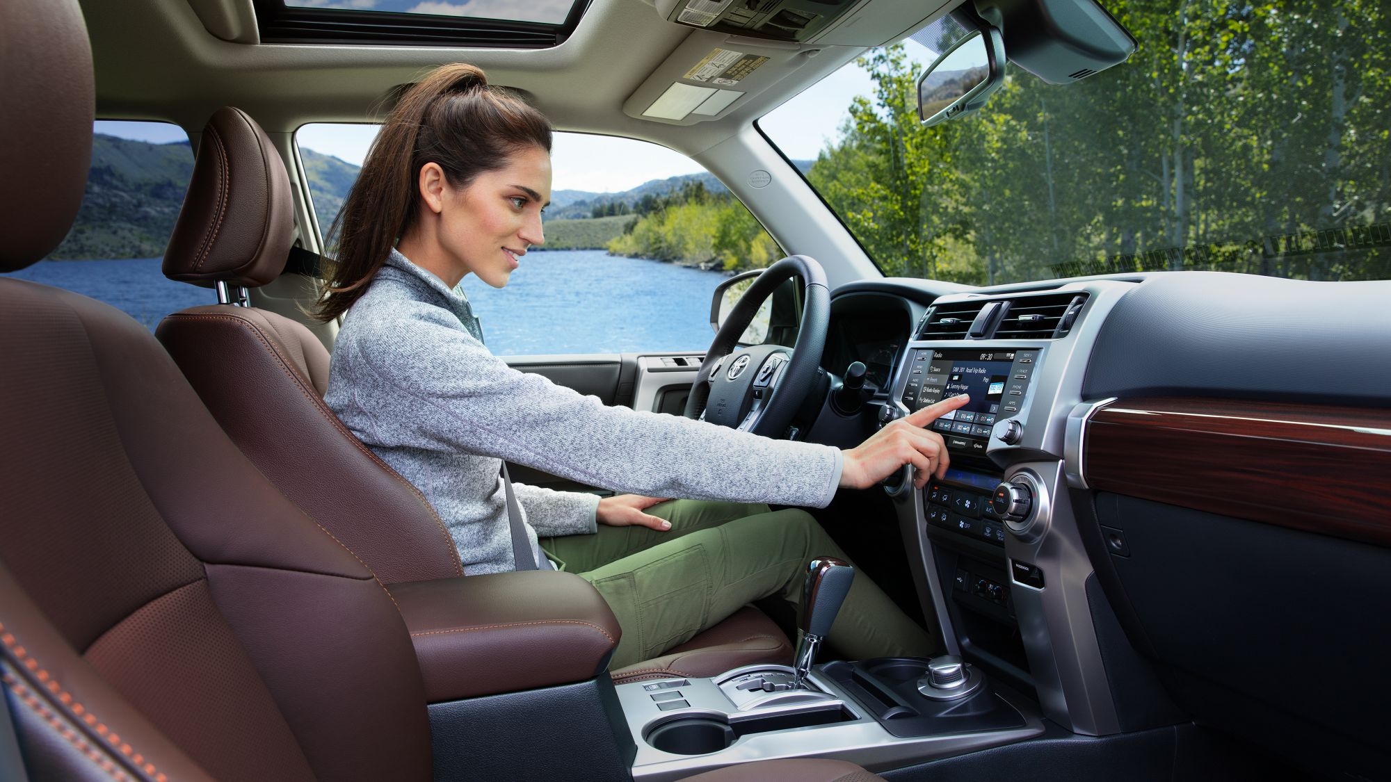 Limited 4x4 interior shown in Redwood leather trim.