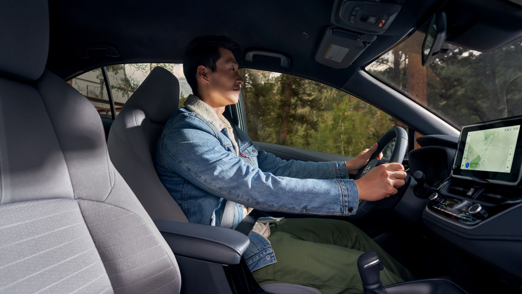 Hybrid SE AWD interior shown in Moonstone premium fabric trim.