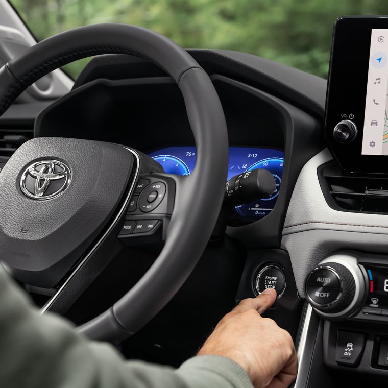 The push to start in a car