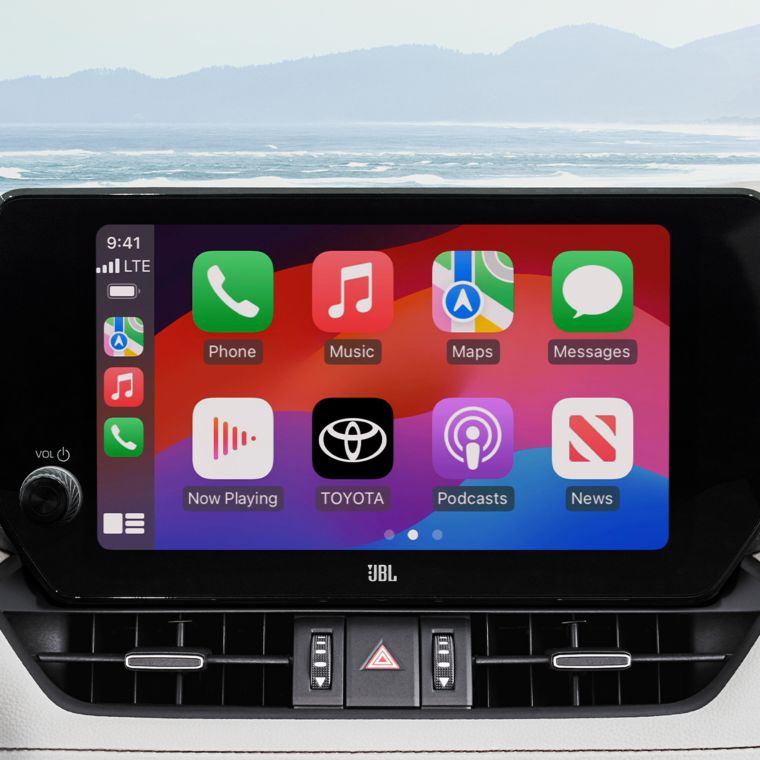 The front display screen in a car