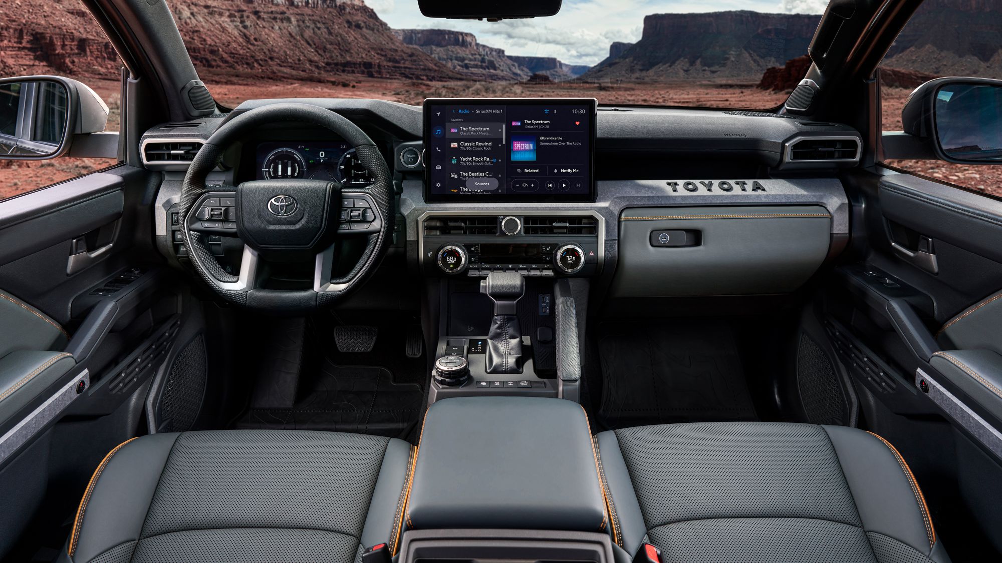 the front interior design in the Tacoma