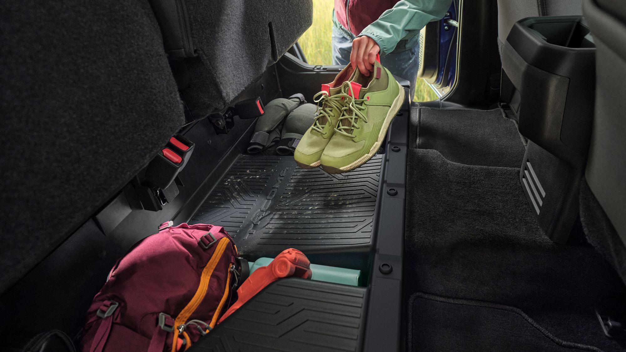 The spacious interior of a tacoma 