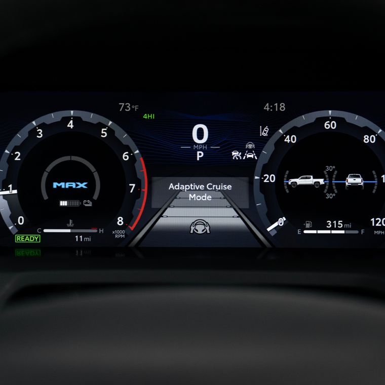 the front dashboard of a truck