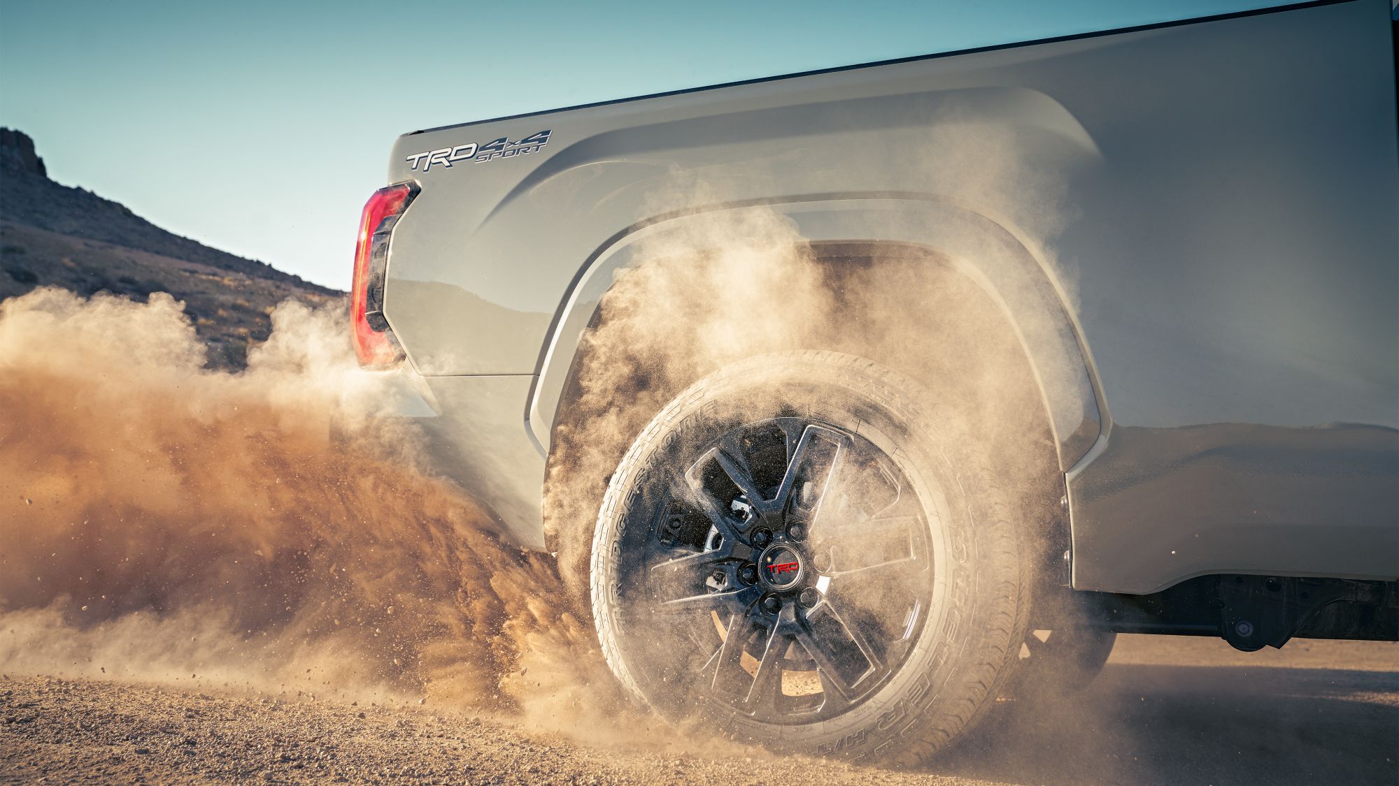 SR5 Double Cab 4x4 with TRD Sport Package shown in Lunar Rock.