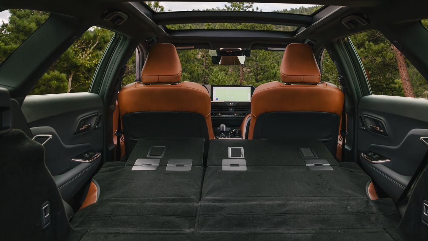 2026 Crown Signia SUV crossover folded down back seat cargo space