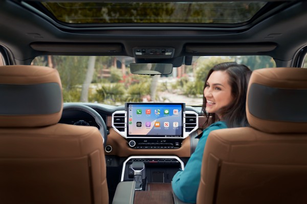 Toyota Tundra Brown leather interior and 14 inch navagation screen