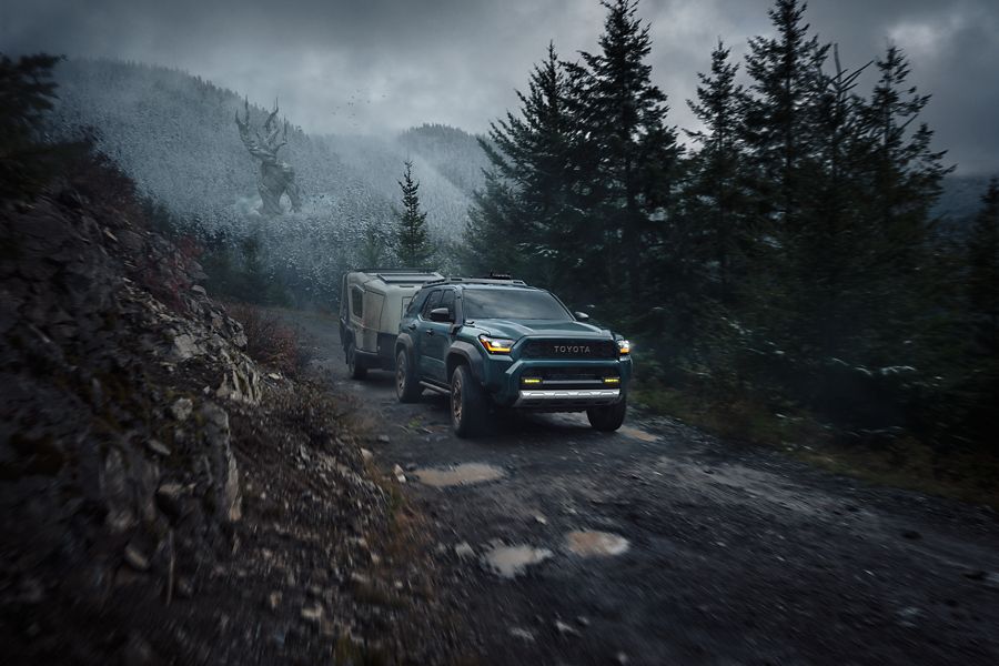 Toyota 4Runner on a forest trail