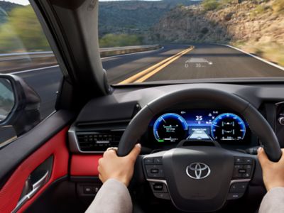 Toyota Camry driver's seat and dashboard