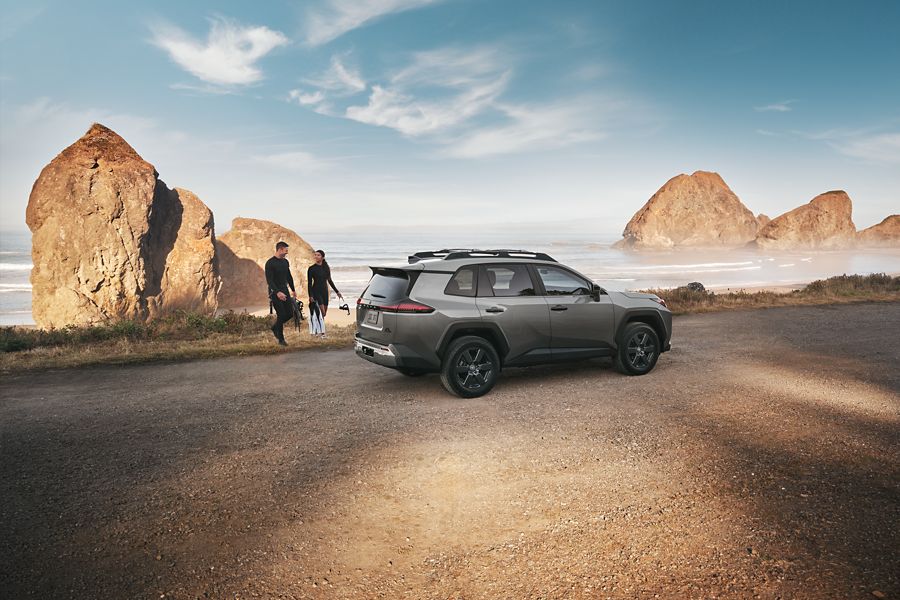 Toyota RAV4 parked on a coastal overlook