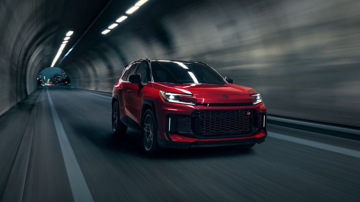 2026 Toyota RAV4 Plug-in Hybrid GR SPORT shown in Supersonic Red