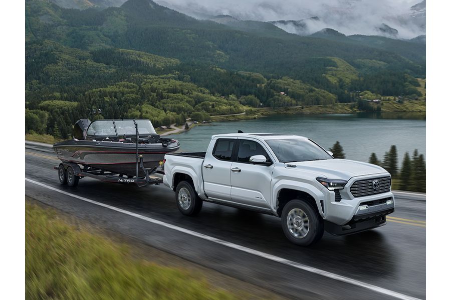 Toyota Tacoma towing a boat