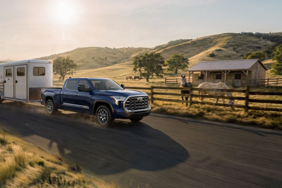 Toyota Tundra on a ranch