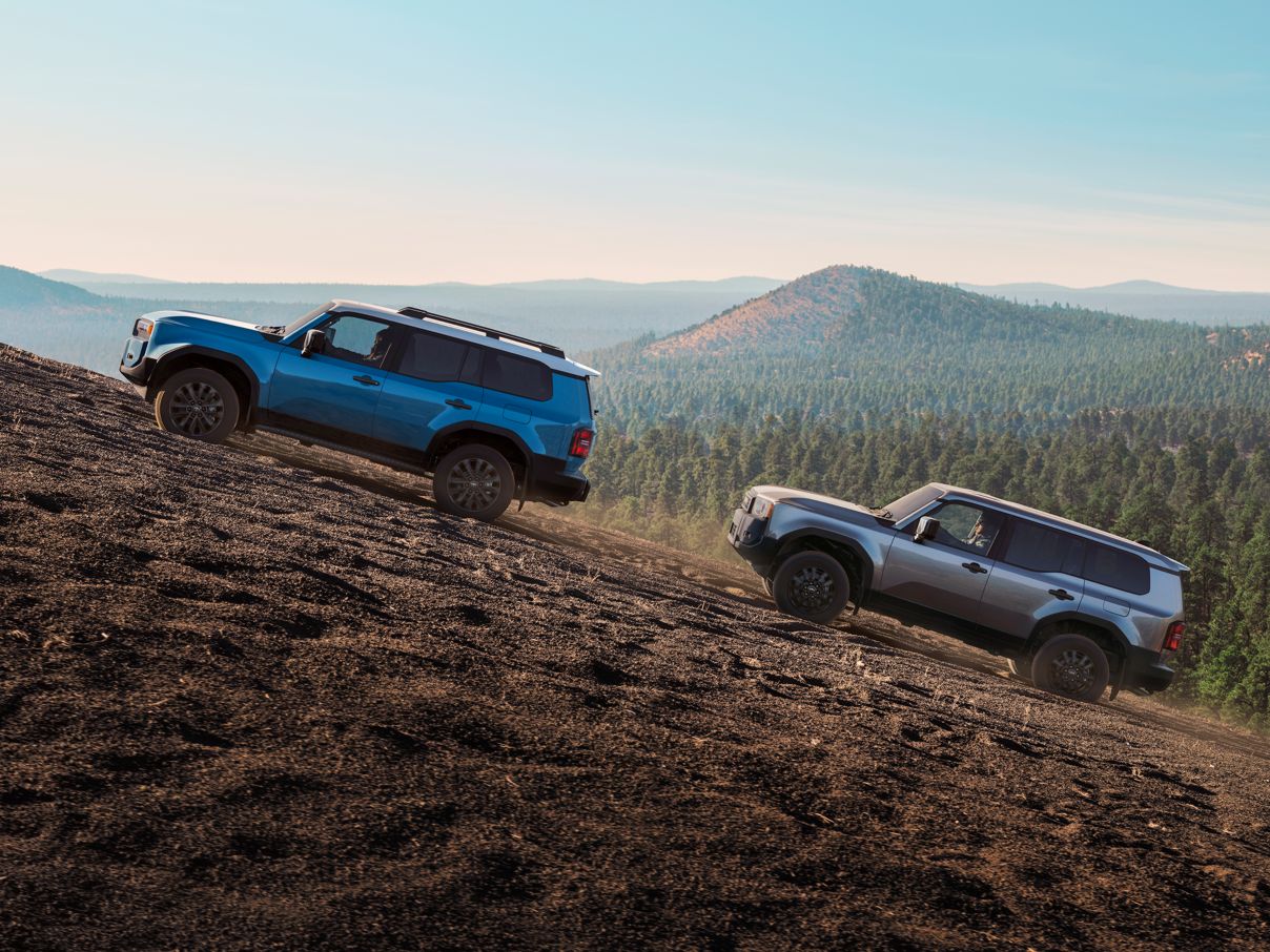 2027 toyota land cruiser traversing off road terrain